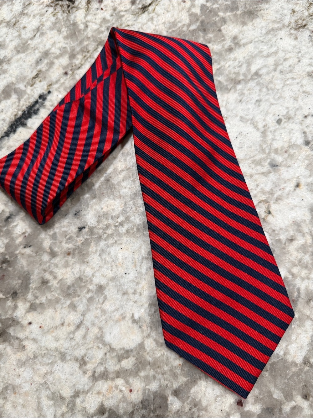 Jos. A. Bank Red and Navy Diagonal Stripe Tie